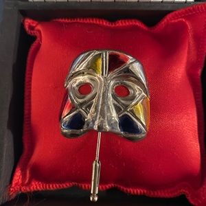 Sterling silver Italian made mask brooch